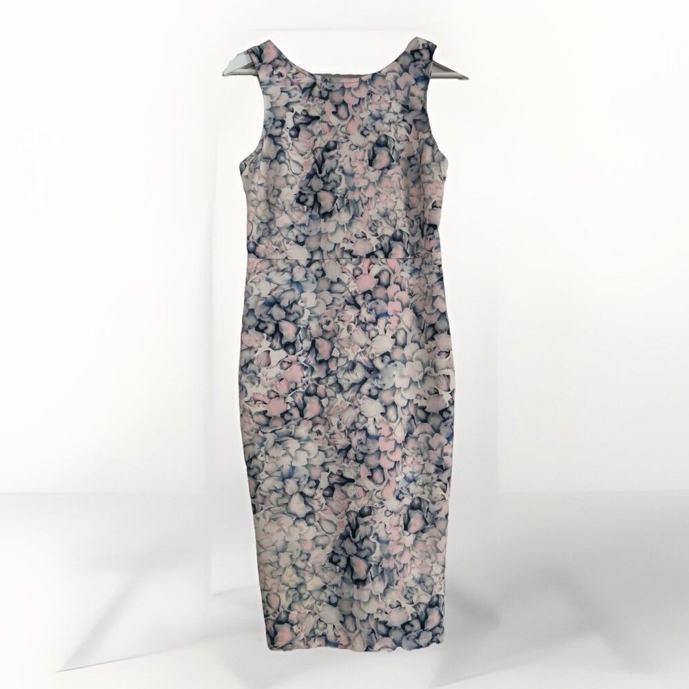 M&S Limited Edition Dress Sz US 6 /UK 10 Pencil Rose Stretch Knee Length Bodycon